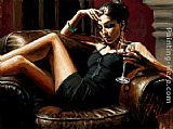 Fabian Perez Red on Red III painting